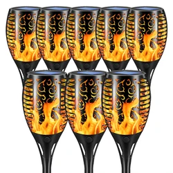 Outdoor LED Torch Lights Solar Powered 12/33LEDS Flickering Flame Lights Waterproof For Garden Patio Lawn Decoartion