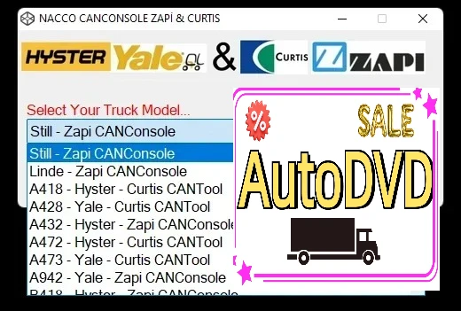 

Автомобильный DVD-плеер HYSTER YA-LE NACCO CANCONSOLE ZAPI