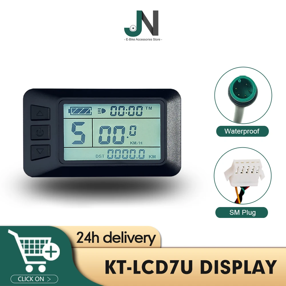 

Electric Bike Display KT LCD7 USB Display 24V/36V/48V for EBike Conversion Kit KT-LCD7U Display SM/Waterproof Plug