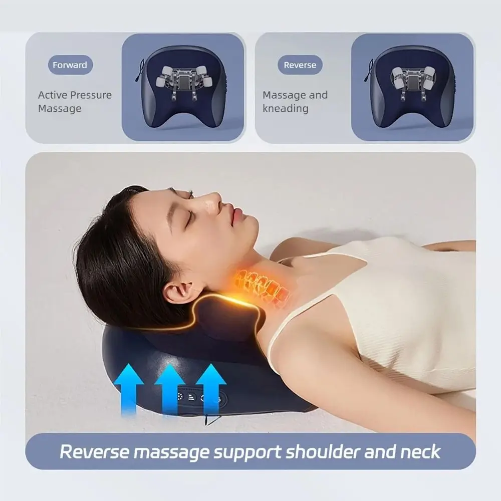 

Full-Body Use Pillow Neck & Shoulder Massager Ultra-Quiet Three Modes 4D Neck Massager Adjustable Strength Deeply Relax Neck