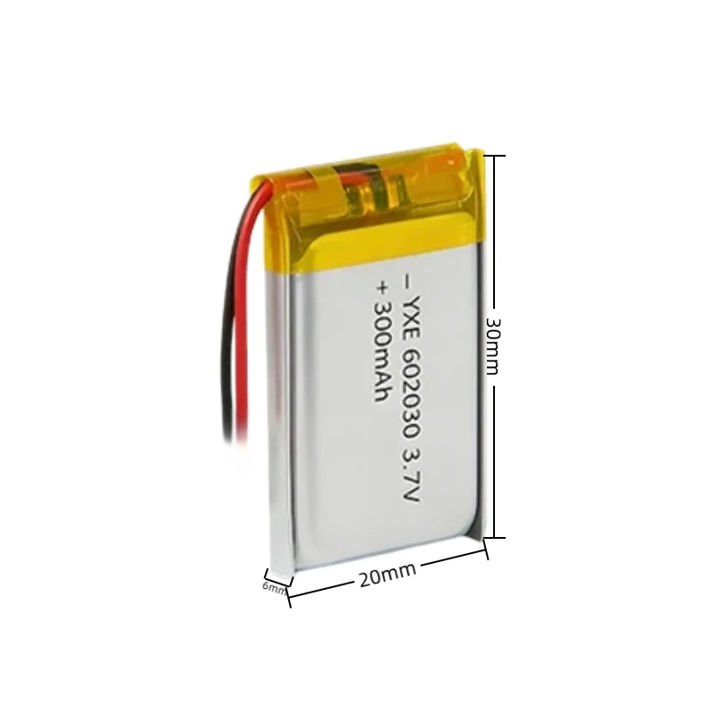 602030 3.7V 300mAh Real Capacity Polymer Lithium Rechargeable Battery For GPS Navigator MP5 Bluetooth Headset PS4