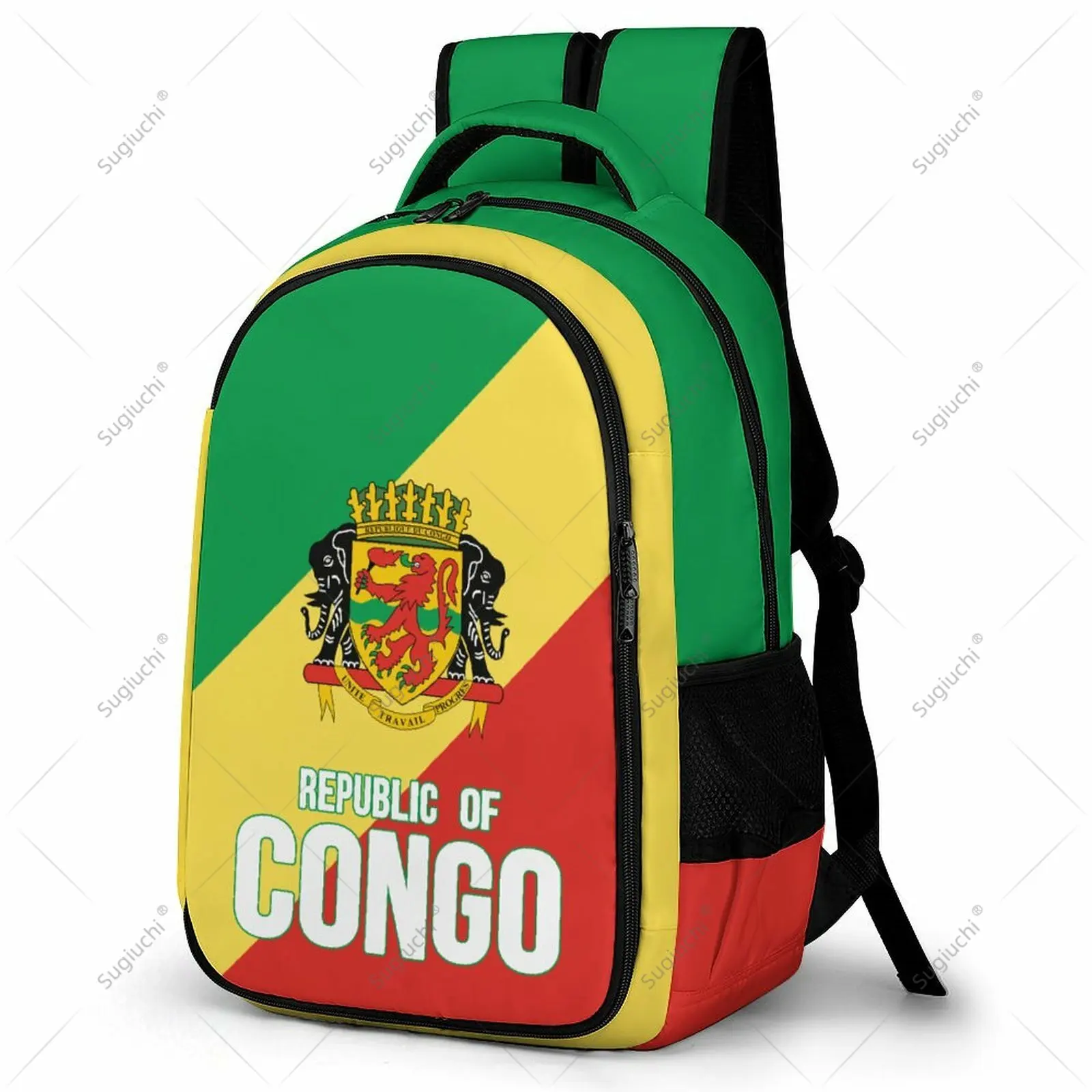 Backpack Republic of Congo Flag Student Schoolbag Smart Business Travel Leisure Backpack Laptop Back Pack Office Work Bag