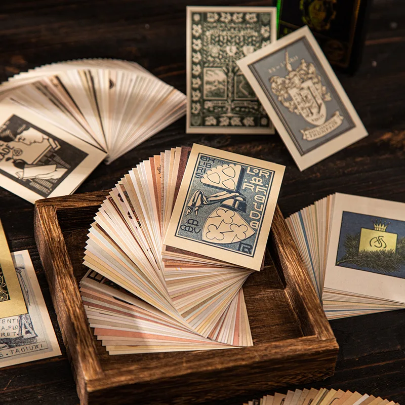 

Набор из 1/2 упаковок: Винтажная серия бумаги для творчества с тематикой книг, 4 варианта, 50 листов, в стиле ретро, для оформления дневников и скрапбукинга