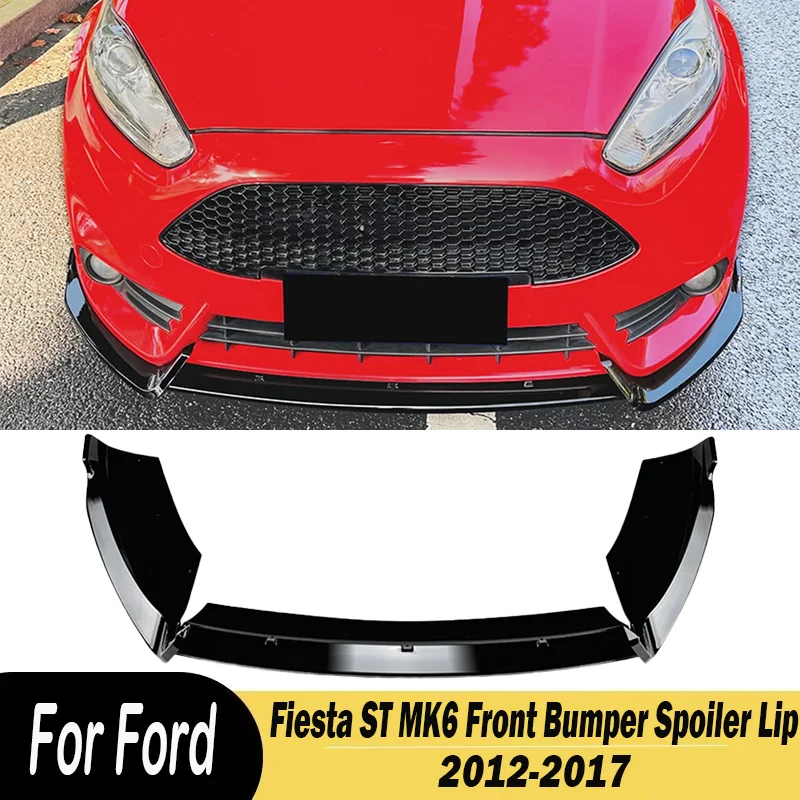 For Ford Fiesta ST MK6 2012 2013 2014 2015 2016 2017 Car Front Bumper Spoiler Lip Diffuser Lower Splitter Body Kits