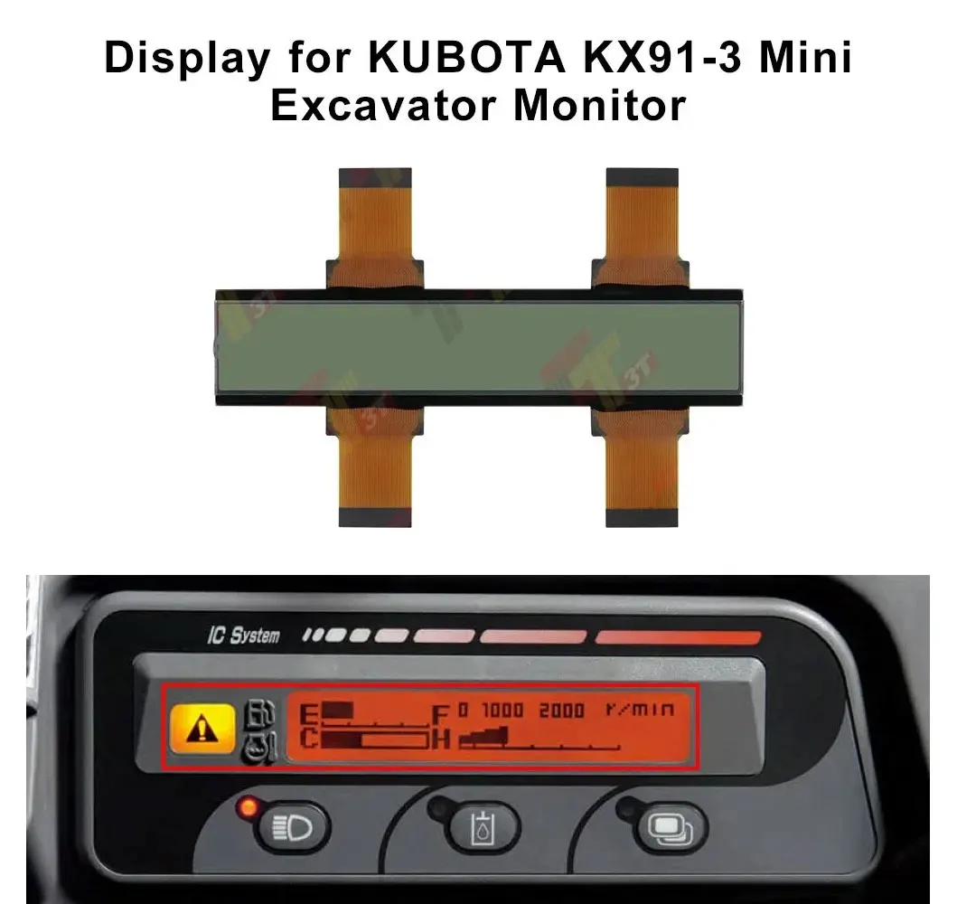 Display für KUBOTA KX61-3 KX91-3 U50-5 KX135 KX155 KX161 KX185 KX183 U30 U25 Minibagger-Monitor – Detail 2