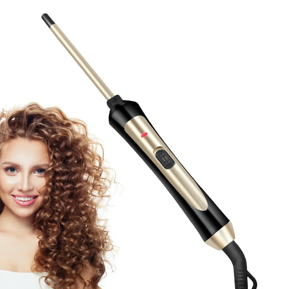9mm Fine-Tube Curling Iron, Volumizing Hair Style, Ceramic Coating, Fast Heating, Women's Curling Iron