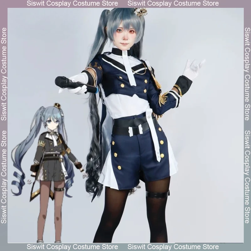 

Game Project Sekai: Colorful Stage Feat. Hatsune Miku Meimeng Hatsune Cosplay Costume Military Uniform Anime Halloween Roleplay