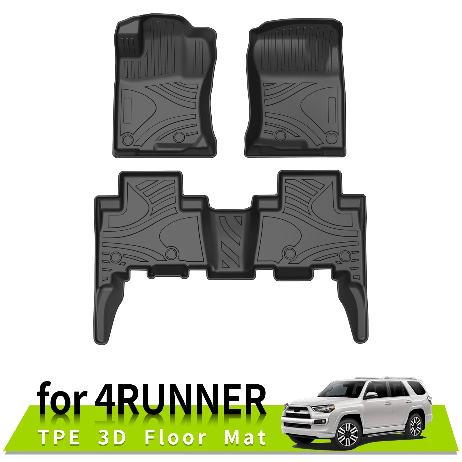 

for Toyota 4Runner 2013-2024 Lexus GX460 Car Floor Mats Trunk Backrest Pad TPE