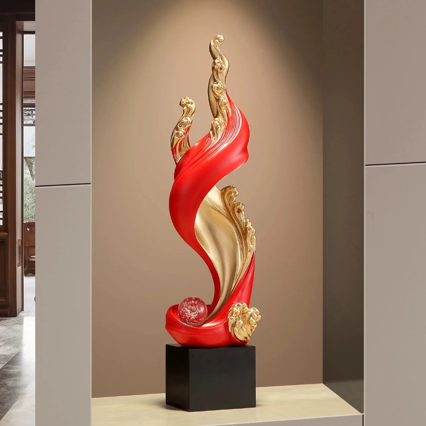 New porch decorative ornaments light luxury high-end living room lucky TV cabinet niche home decoration