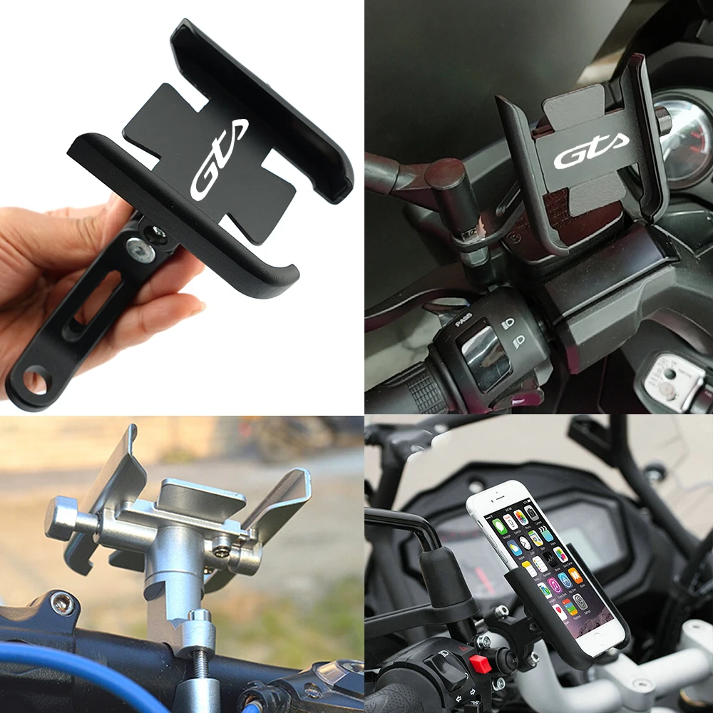 2026 Neu für Vespa GTS 250 GTS 300 GTS Super Motorrad Handyhalterung GPS-Halterung Smartphone-Ständer Rückspiegel Lenkerhalterung