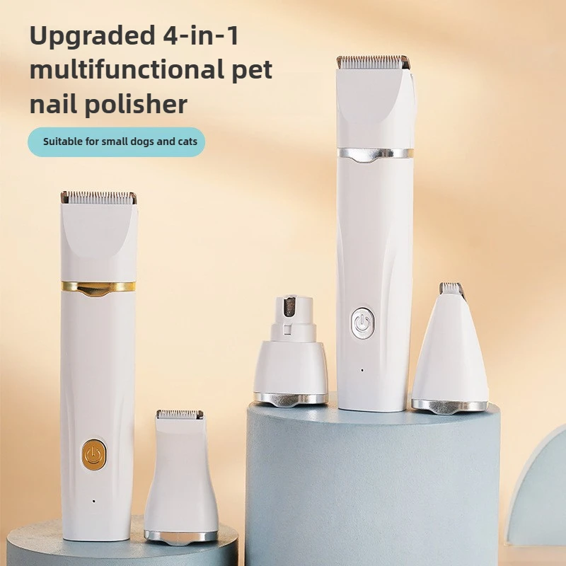 

Youpin 4 in 1 Multi Functional Pet Grooming Kit Low Noise Hair Trimmer Claw Trimmer and Nail Grinder Rechargeable