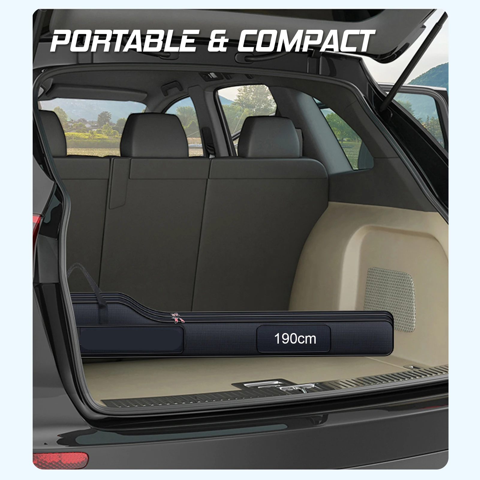 Lixada Fishing Bag Portable Folding Fishing Rod Reel Bag Fishing Pole Gear Tackle Tool Carry Case Carrier Travel Bag