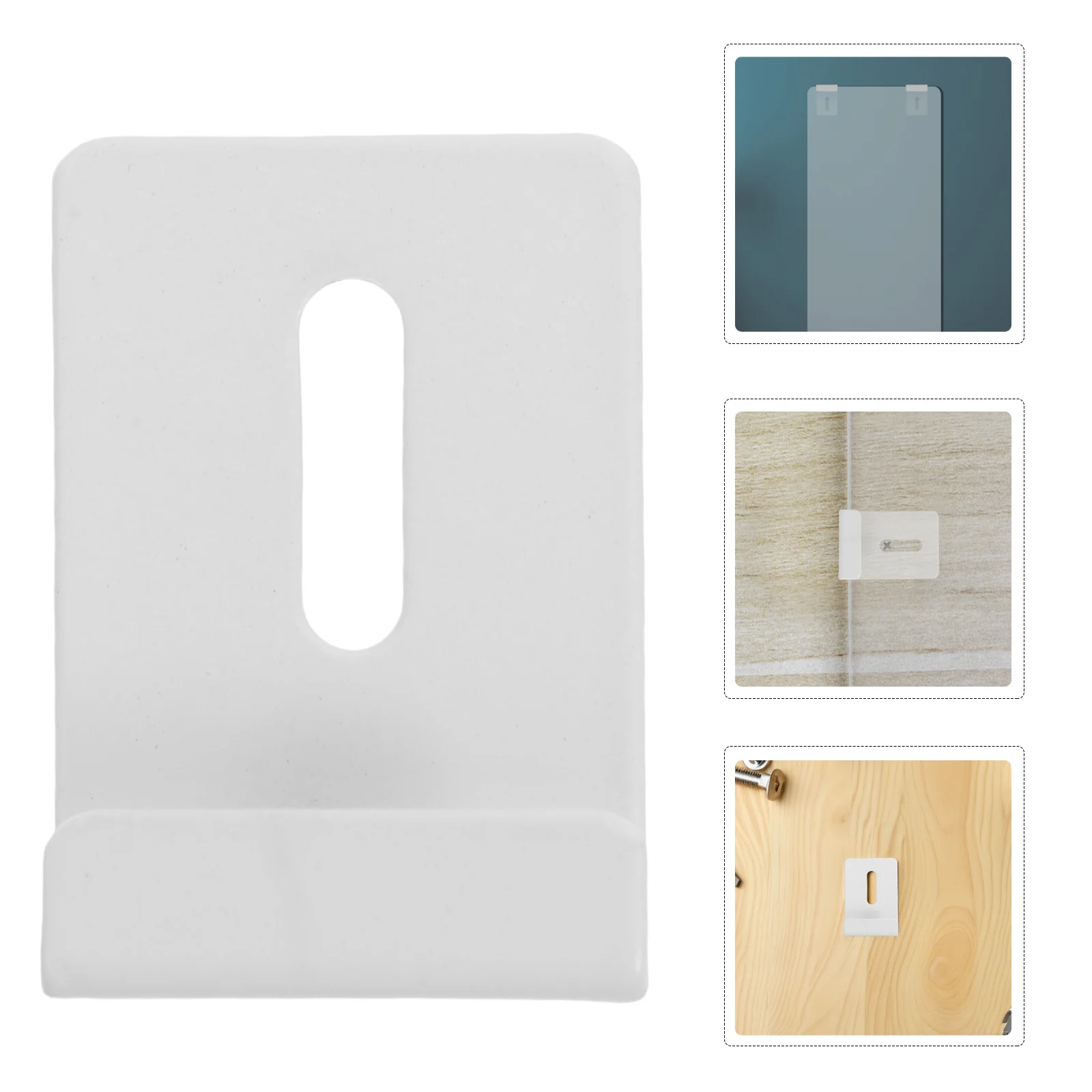 

8Pcs Mirror Holder Kit Heavy Duty Metal Mirror Hangers for Bathroom Makeup Frameless Mirrors Glass Clamp Wall Mount Clips