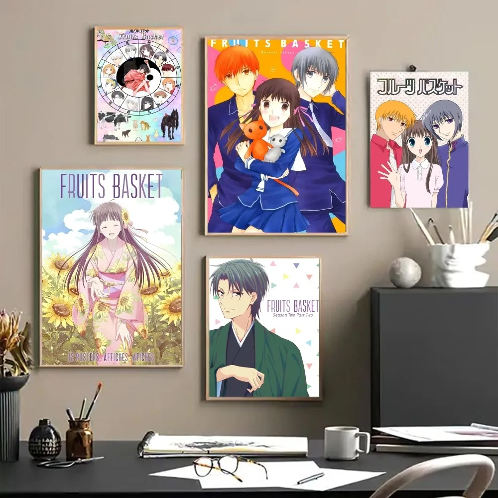 Fruits Basket Anime Posters Sticky HD Quality Wall Art Retro Posters for Home Room Wall Decor