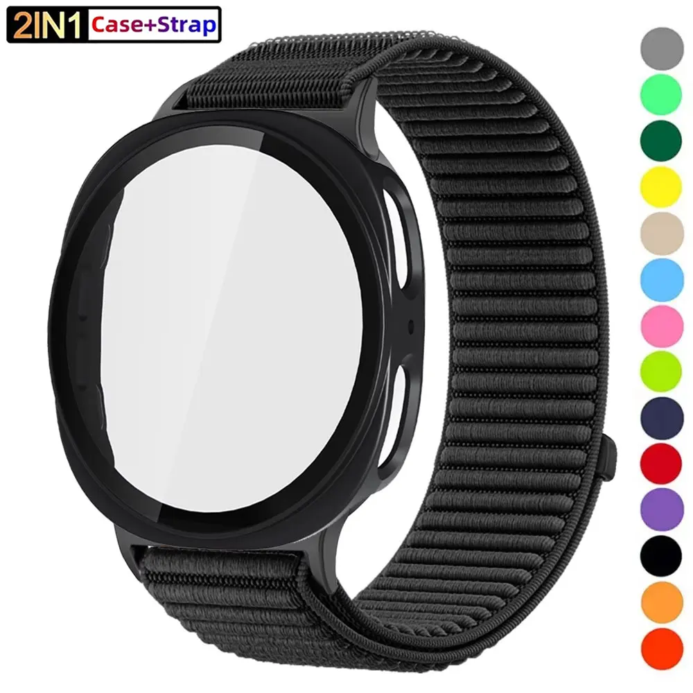 Hülle + Armband für Samsung Watch 8 40m 44mm Sportarmband, gehärtetes Glas, Zubehör für Galaxy Watch 8 Classic 46mm Armband
