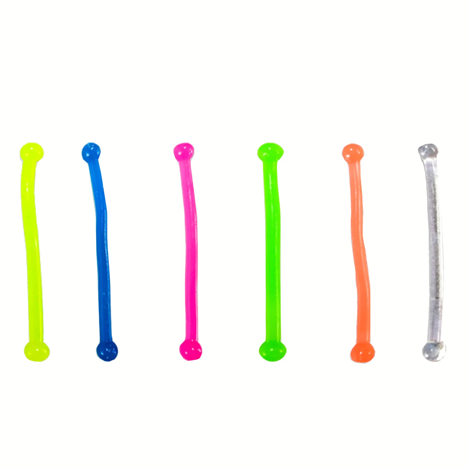 Pack Of 10 TPR Fidget Strip Stretching Decompression Sensory Finger Stress Toy