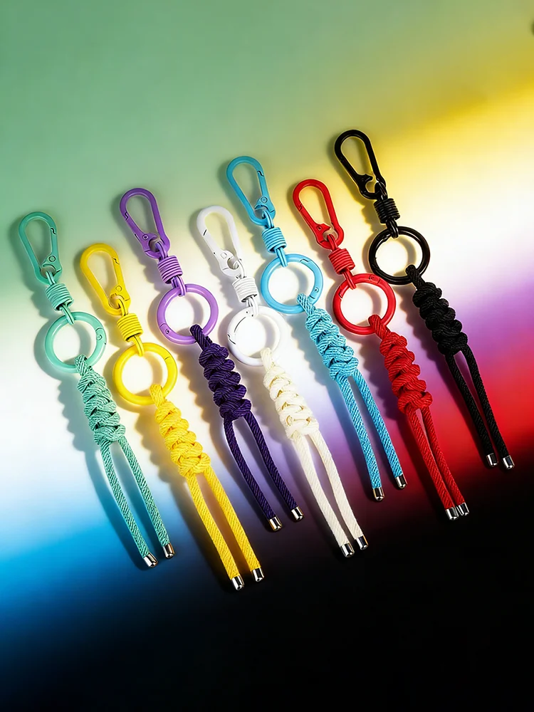 Porte-clés en nylon Dopamine fait à la main, unisexe, sac pour téléphone portable, porte-clés portable, cadeau d'amitié pour couple, ornements