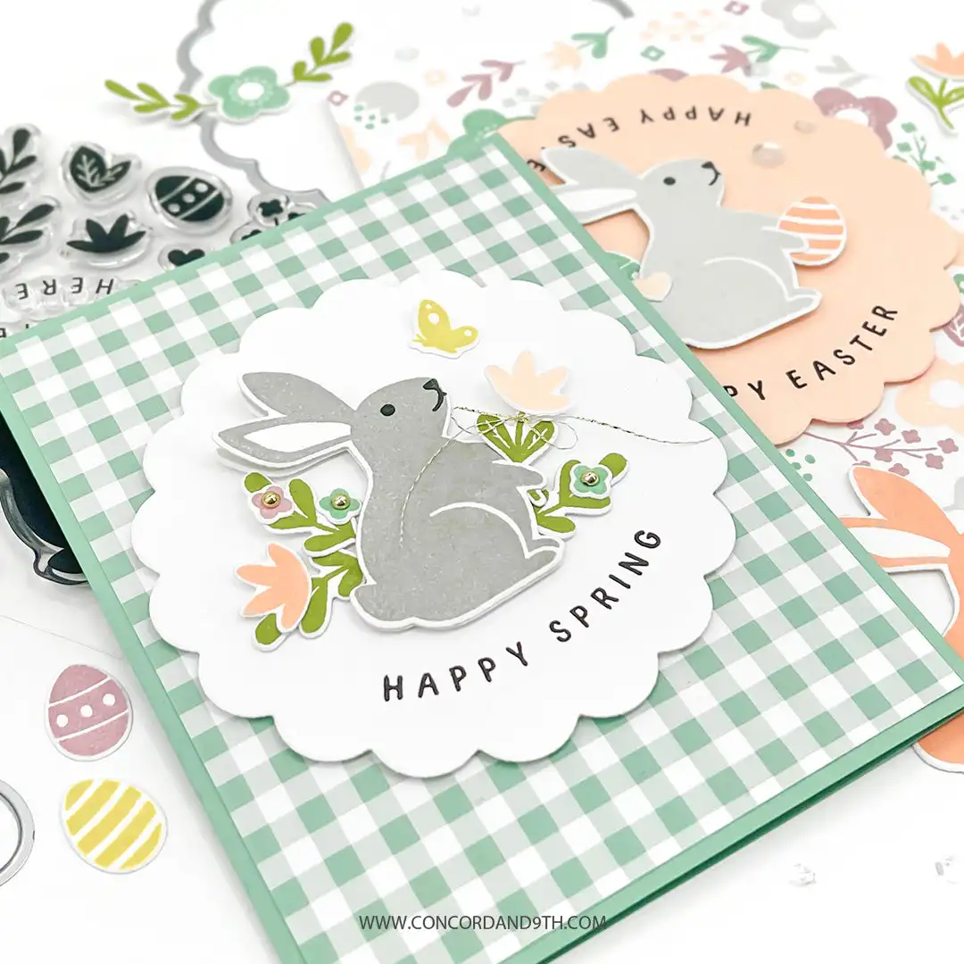 New Garden Bunny Tulip Flower Clear Stamps Metal Cutting Dies Stencil for Decorating Scrapbook Diy Paper Card 2024 Spring Easter