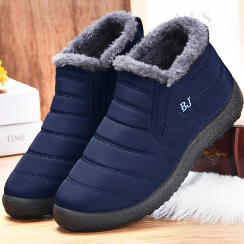 

Women Boots Slip On Ankle Boots For 2024 Winter Shoes Women Snow Boots Keep Warm Fur Winter Botas Mujer Black Short Boot Female