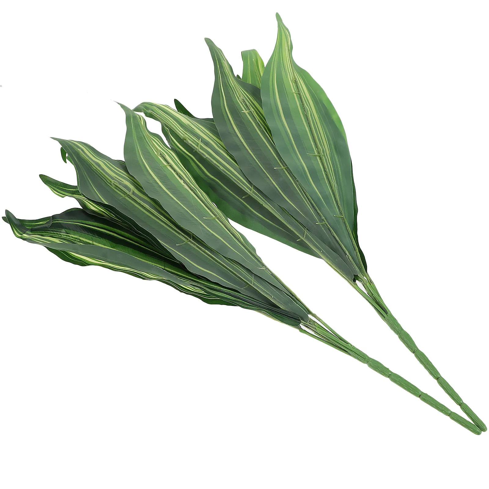 2Pcs Elegant Faux Snake Plant Artificial Potted Plants Lifelike Simulation Decor for Living Room Office Bedroom Party Home