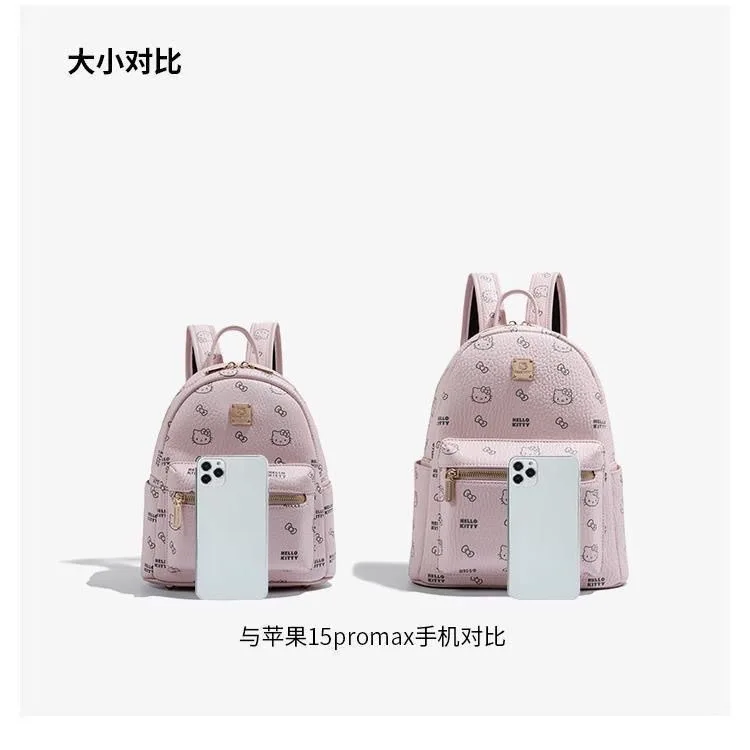 Mochila de viaje de dibujos animados Hellokitty 2025, nueva mochila de viaje para estudiantes de alta moda, mochila diaria de gran capacidad