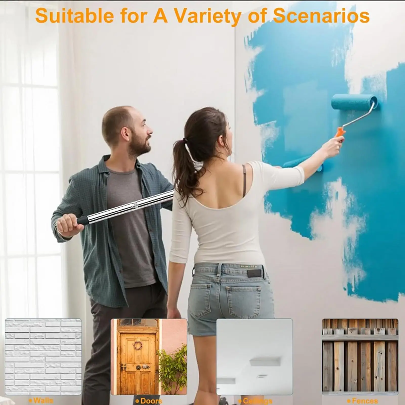 ペイントブラシローラー調整可能な塗装ローラー延長ポールハウスプロジェクトリフォームアクセサリー装飾工芸品