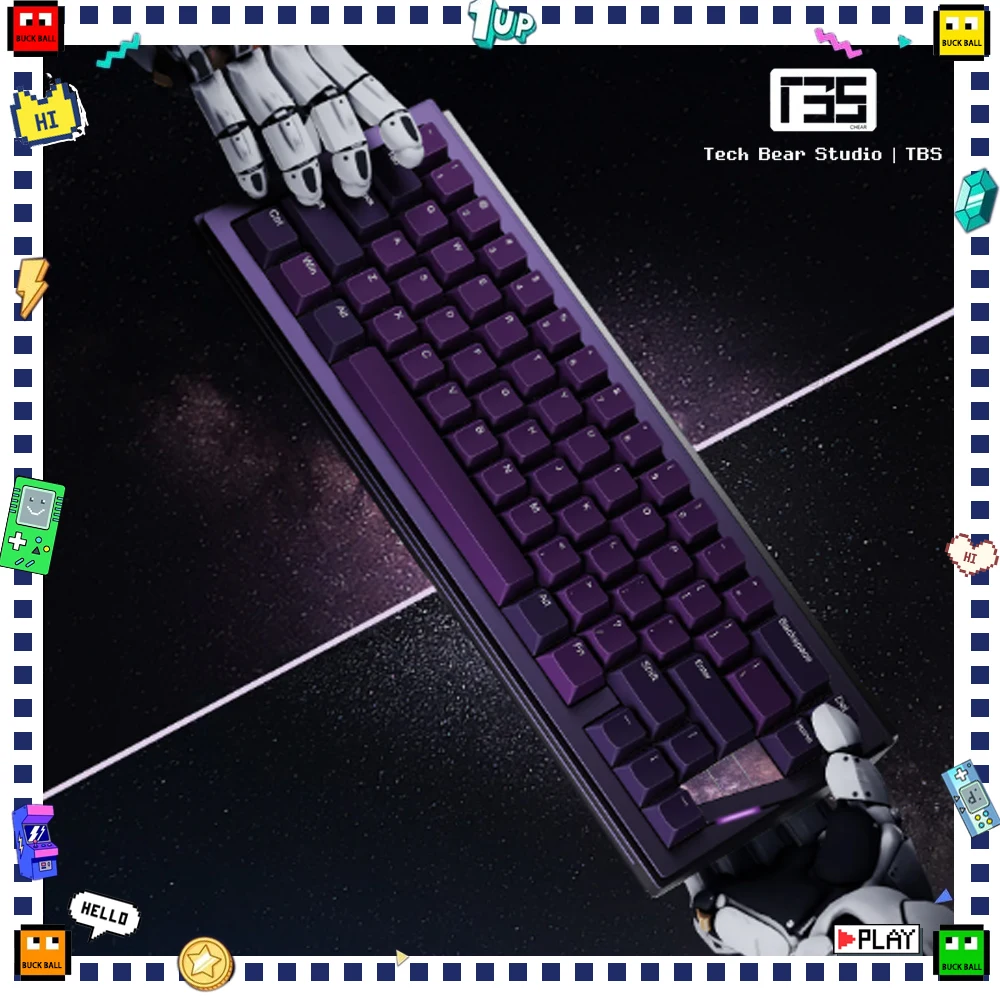 Tech Bear Studio TBC TB 65F Mechanical Keyboard Tri Mode Wireless Keyboard Custom Aluminium Alloy Keyboard Kit PC Accessories