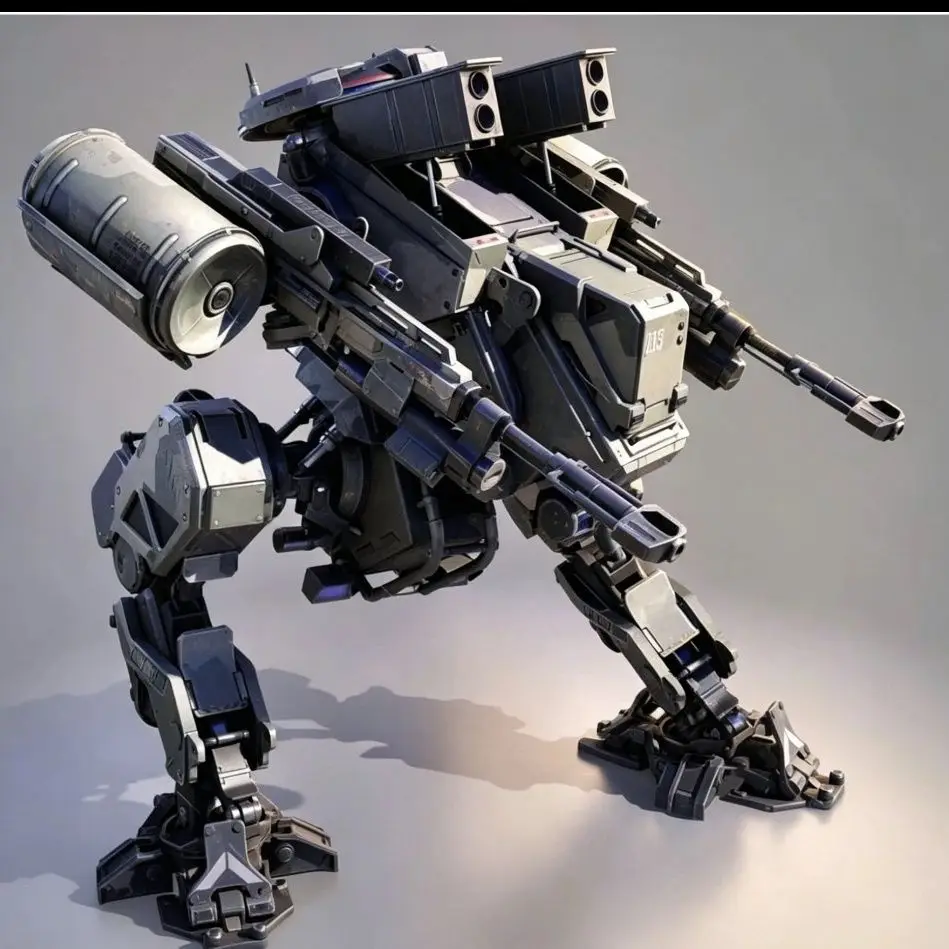 GJ Mecha 003 Unpainted Resin Model - High-Detail UV 3D Printed Kit, DIY Assembly Garage Kit for Painting