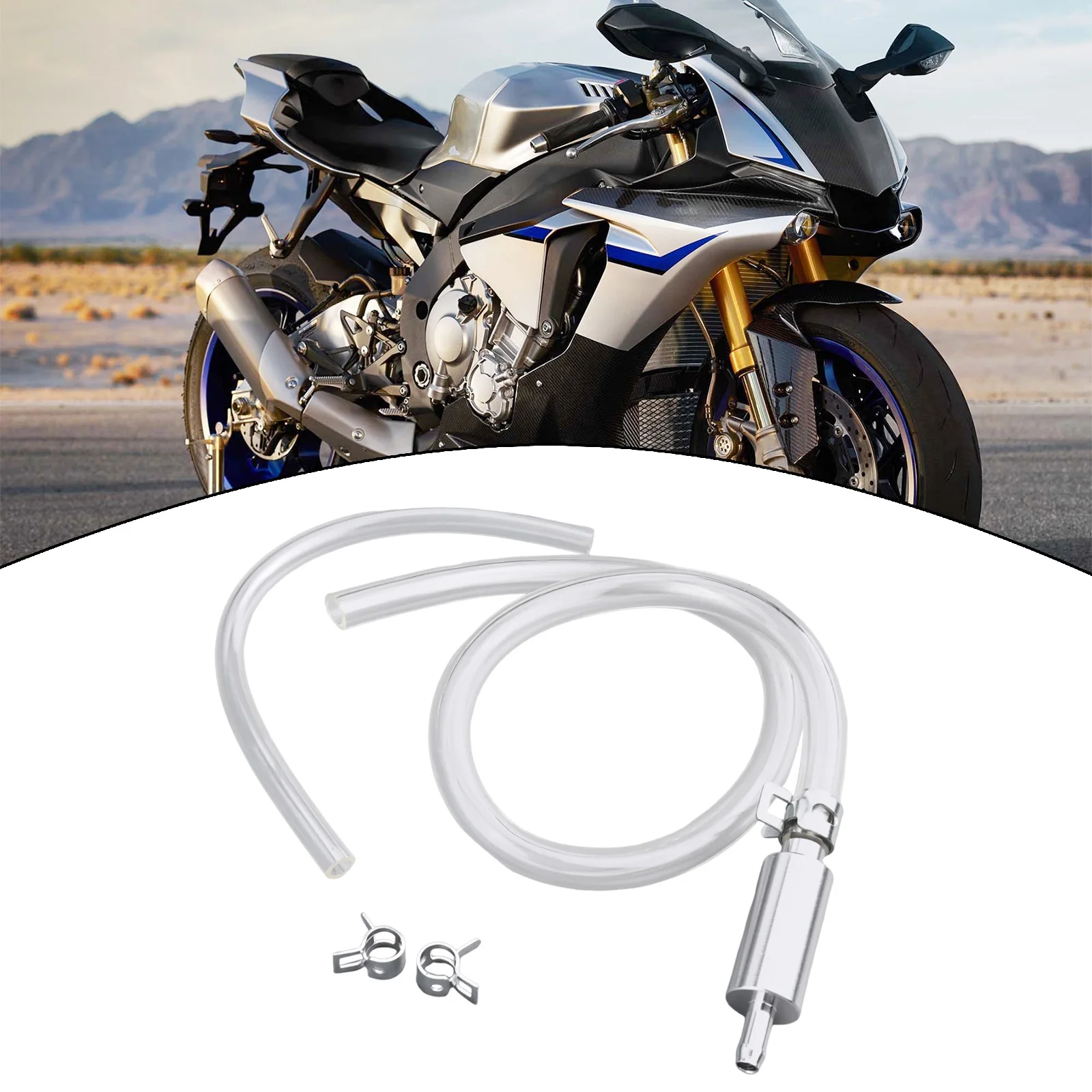 1 Set Motorrad- und Auto-Bremsenentlüfter-Kit mit Einwegventil und Schlauch für Kupplung und Kraftstoffleitung – Autozubehör