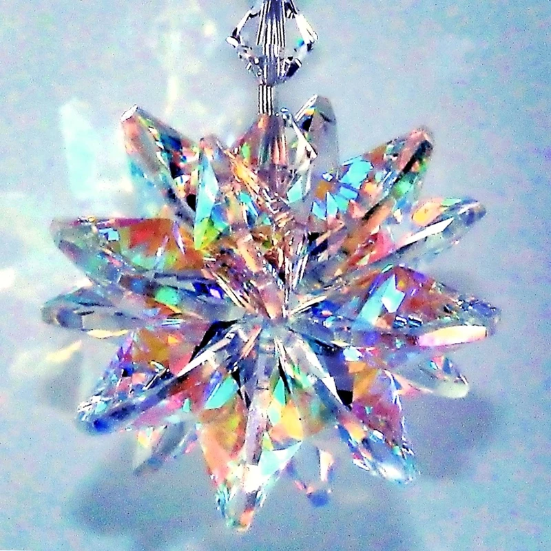 2024 Hot Selling Crystal Snowflake Pendant Fantasy Crystal Decoration Goddess Style Car Pendant Snowflake Pendant