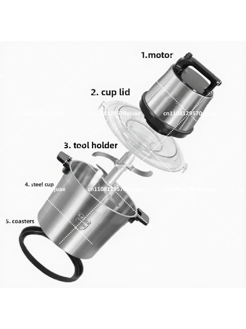 12L Metal Kitchen Food Mixer Vegetable Foufou Fruit Blender Large Capacity Mixing Tool EU UK Plug