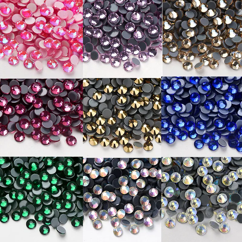 DIy Ss6,ss16,ss20 Ss30 Black Rhinestone DMC Iron on Rhinestone/Hot Fix Crystal Rhinestones Strass Sewing & Fabric Garment Stones