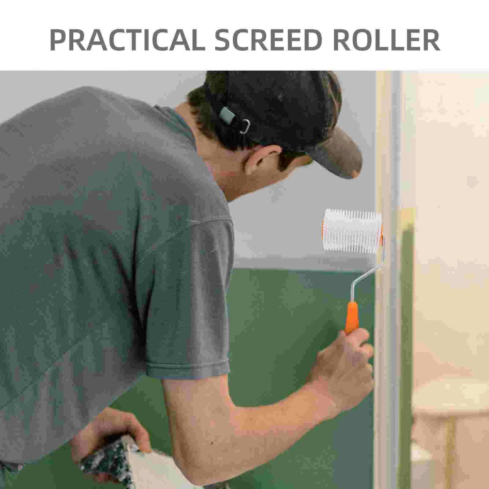 Self-leveling Cement Paint Roller Screed Spiked Brush Plastic Hand Tools Screeding Compound Defoaming Masonry