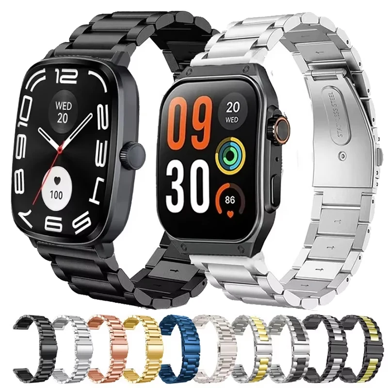22 ミリメートルステンレス鋼ストラップ Haylou 時計 RS5 R8 S8 S6 リストバンド Haylou 時計 4 4S/ソーラー 5 ウルトラ RT2 3 GS ブレスレットコレア