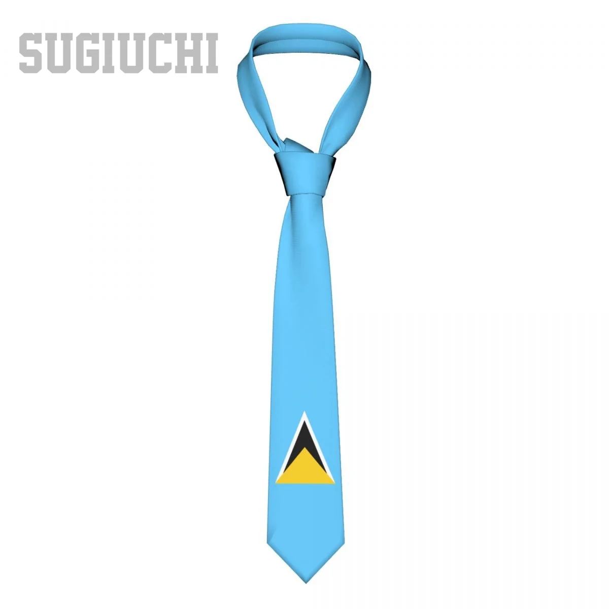 Saint Lucia Flag Country Men Women Neck Ties Casual Plaid Tie Suits Slim Wedding Party Business Necktie Gravatas