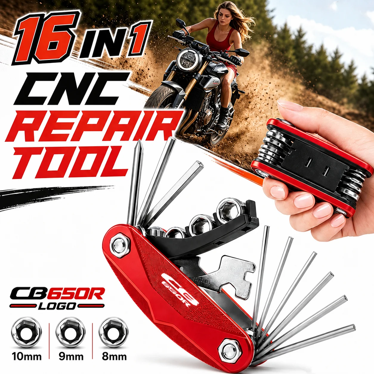 

For HONDA CBR650R CBR 650R 2018 2019 Motorcycle Tool Repair Kit Multifunctional Screwdriver Wrench Hex Key Set Portable Bike