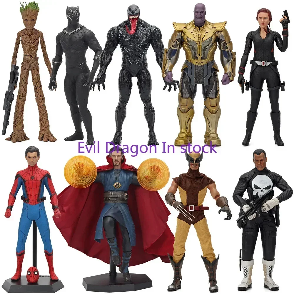 

Коллекционные фигурки Marvel: Железный человек (Мк46), Грут, Человек-паук, Веном, Доктор Стрэндж, Тор (масштаб 1/6) из ПВХ