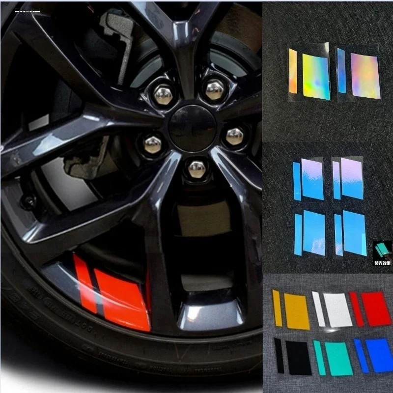 Pegatina de motocicleta, pegatina reflectante para rueda de coche, pegatina creativa con personalidad para neumático, pegatina decorativa para rueda de motocicleta