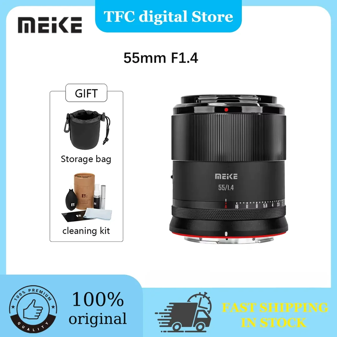 

Объектив Meike 55mm F1.4 APS-C с автофокусом для портретной съемки для Sony E / Fuji X -Mount
