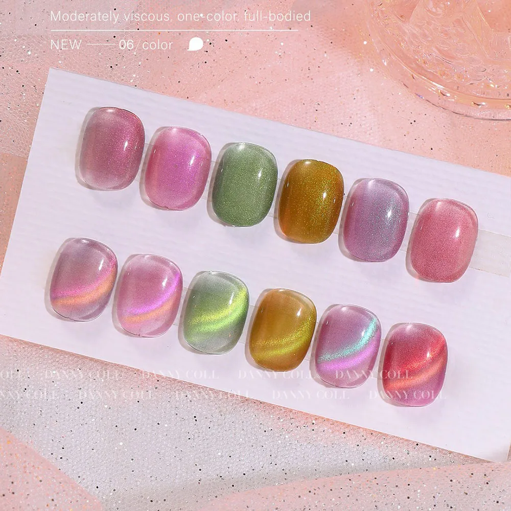 6pcs/set Silk Cat‘s’ Eye Gel Nail Polish Set With Display Magnetic UV Soak Off Gel Varnish Cat Eye Nail Art Gel Lacquer 15ml