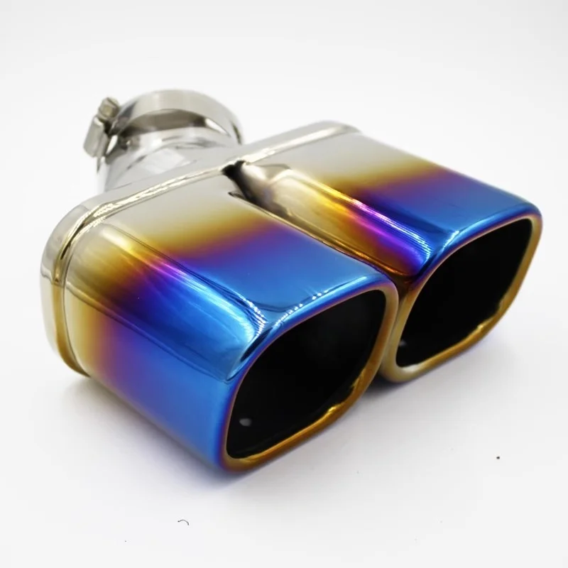 

For Nissan Qashqai J10 2007 2008 2009 2010~2015 Stainless steel tailpipe exhaust pipe sleeve decorationTrim car accessories