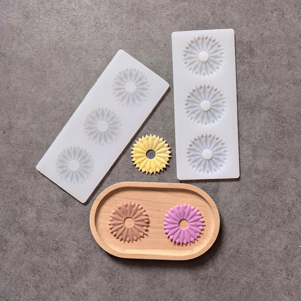 1 st 3-holte ijsbloemvormige chocolade bakken koekje siliconen mal DIY chocolade snoep pudding taart decoratie ornament