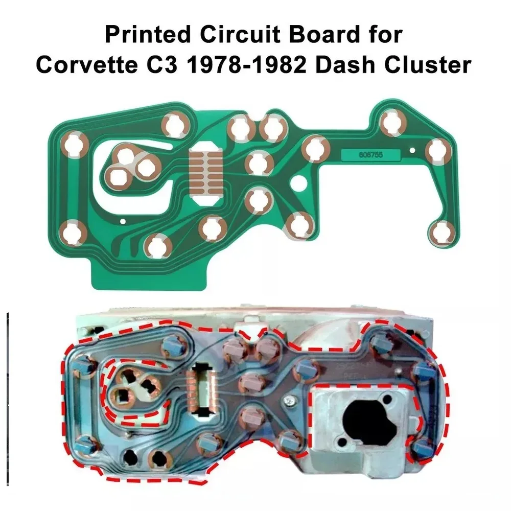 Printed Circuit Board for Corvette C3 1978-1982 Dash Cluster 25023577 Replacement