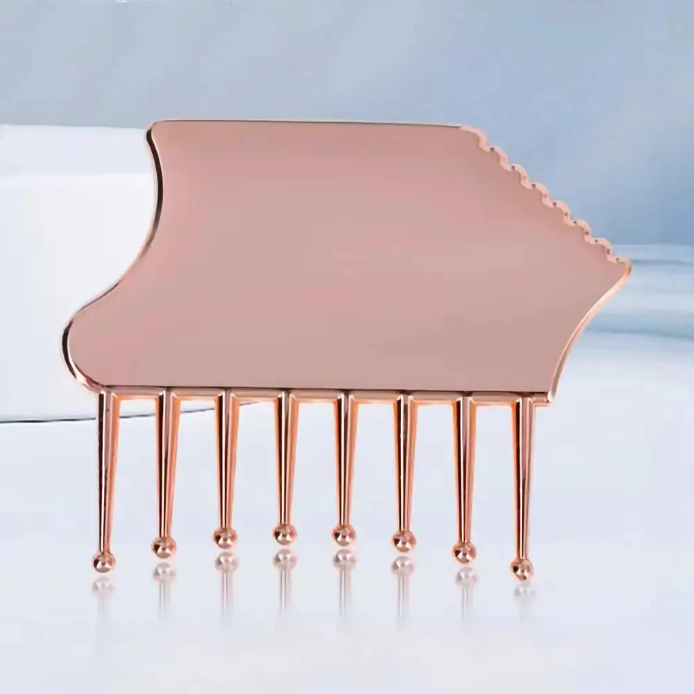 

Массажер для кожи головы из нержавеющей стали, релаксация мышц, успокаивающий инструмент для скребка Гуаша, портативный массажер для тела