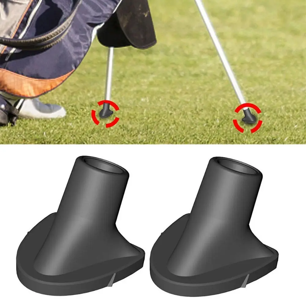 2 Stück tragbare Golf tasche Füße neue schwarze Ersatz Golf Stand füße Universal Golf tasche Zubehör Golf Gummi füße