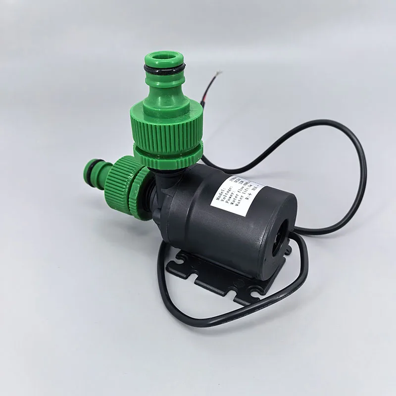 DC 12V 24V High Voltage Ultra-quiet Solar Water Pump Lift 5M 800L/H Brushless Motor Submersible 2pin wire Circulating Connector