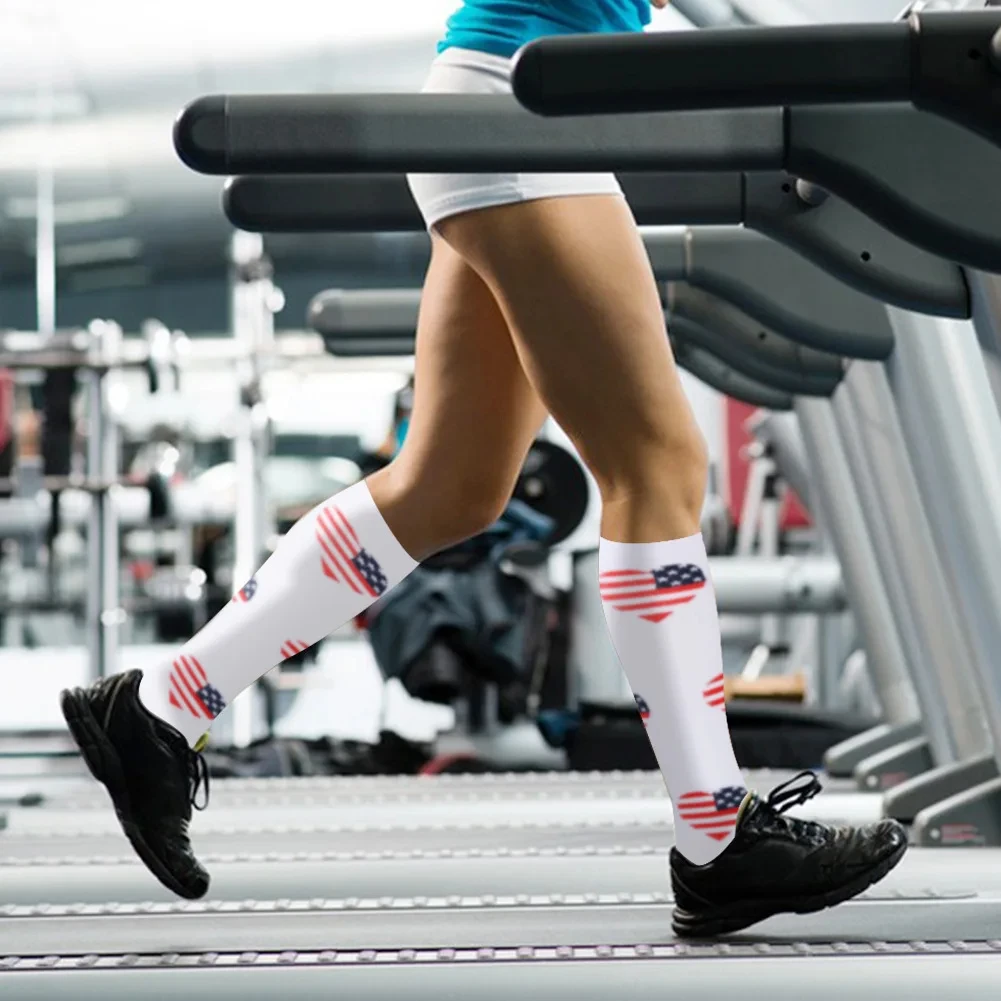 Calcetines de compresión hasta la rodilla para hombre y mujer, medias deportivas de nailon para correr, senderismo, ciclismo, embarazo, Edema,