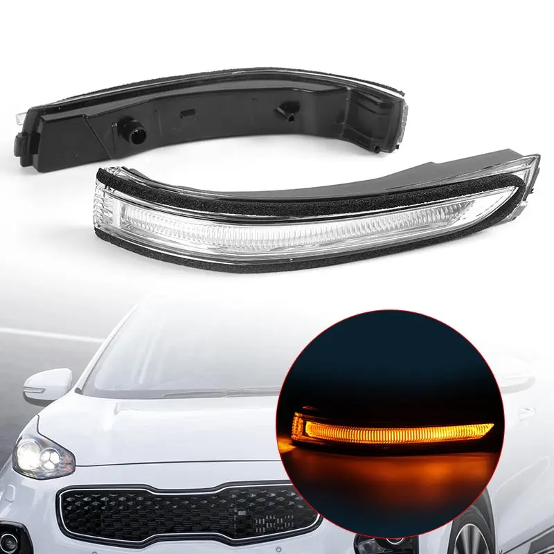 

87614D9000 Left Right Car Rearview LED Side Mirror Lights Turn Signal Repeater Lamp For Kia KX5 Sportage 2016 2017 2018 2019 12V