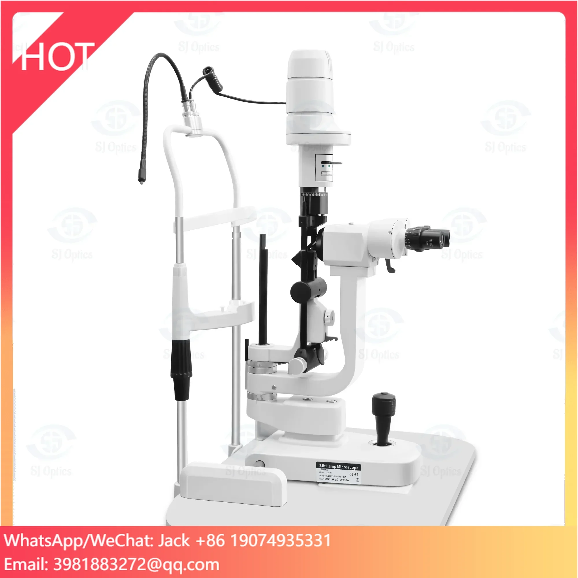 SJ Optics คุณภาพสูง 2 ขั้นตอนการขยาย Ophthalmic Digital Slit โคมไฟตาราง BL-66A Slit โคมไฟจักษุวิทยา