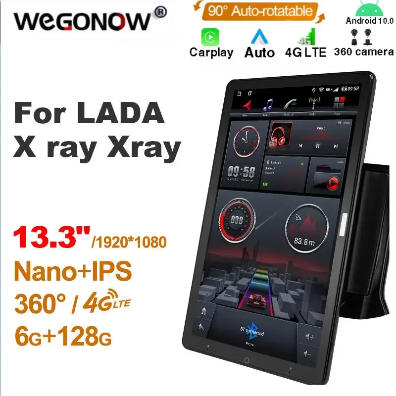 13.3'' Ownice 1Din Android 10.0 Car Radio 360 Panorama for LADA X ray Xray GPS Auto Audio Player SPDIF Rotatable 4G LTE NO DVD